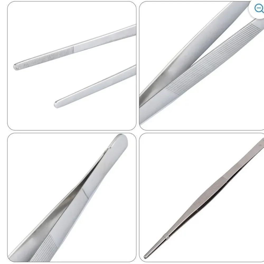 STAINLESS STEEL FOOD TWEEZERS